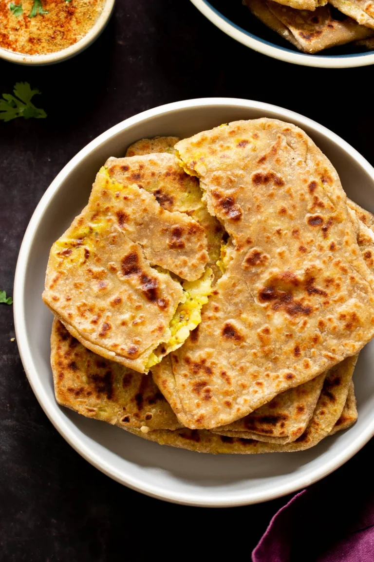 طريقة عمل براتا بالبطاطس (ألّو براتا) بالتفصيل