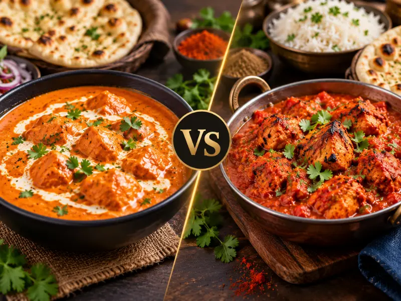 Butter Chicken vs Chicken Tikka Masala